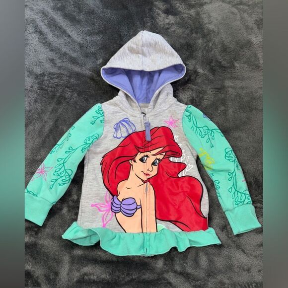 2t little mermaid Ariel the original zip up sweatshirt - Picture 1 of 2